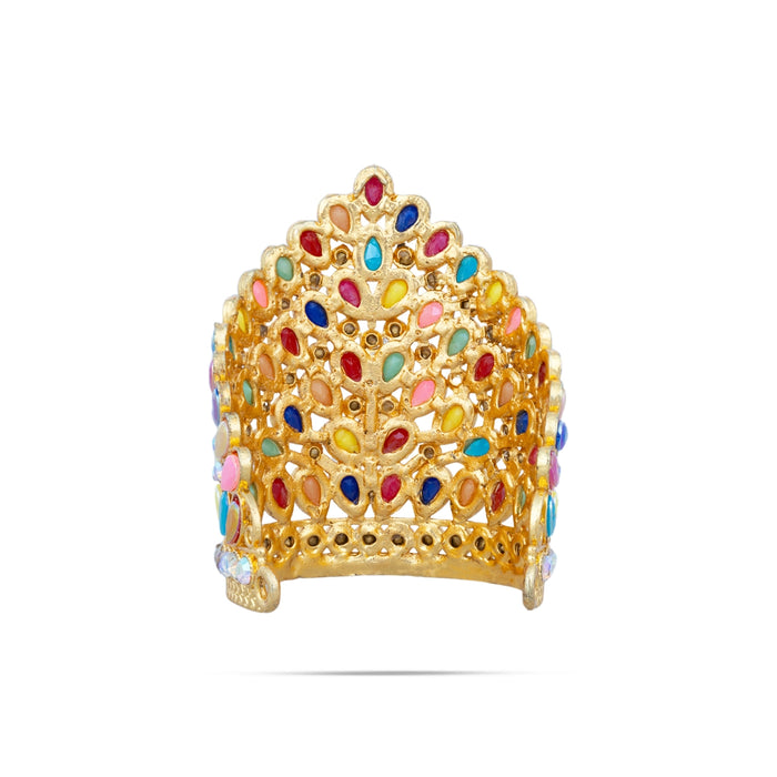 Stone Crown - 2 x 1.5 Inches | Kireedam/ Stone Kiridam/ Mukut for Deity - Head & Face Accessories