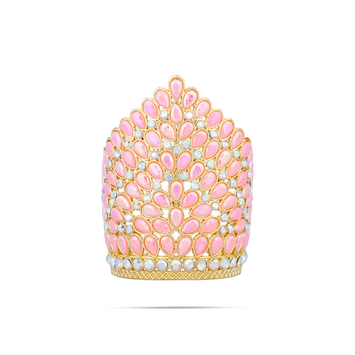 Stone Crown - 2 x 1.5 Inches | Kireedam/ Stone Kiridam/ Mukut for Deity - Head & Face Accessories