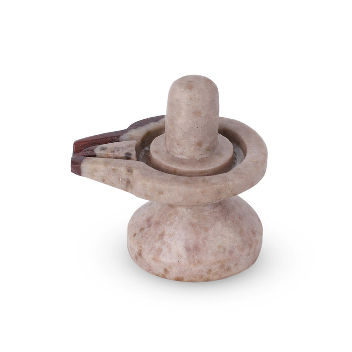 Narmadha shivling Murti - 3 x 2.75 Inches | Shiva Lingam Statue / Shivling Statue For Abhishekam & Pooja - Sphatik & Semi Precious Stone Murties
