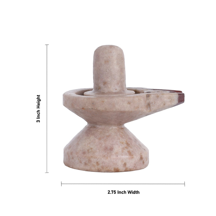 Narmadha shivling Murti - 3 x 2.75 Inches | Shiva Lingam Statue / Shivling Statue For Abhishekam & Pooja - Sphatik & Semi Precious Stone Murties