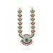 Stone Haram - 14 Inches | Peacock Design Artificial Jewellery/ Multicolour Stone Jewelry for Deity - Neck & Body Accessories