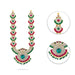Stone Haram - 14 Inches | Peacock Design Artificial Jewellery/ Multicolour Stone Jewelry for Deity - Neck & Body Accessories