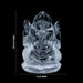 Spatik Vinayaka Murti - 1.25 x 1 Inches | Sphatik Ganpati Murti / Spatika Ganesha Statue for Pooja - Sphatik & Semi Precious Stone Murties