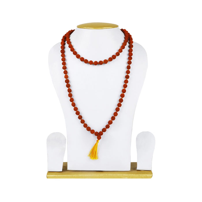 Ruthratcham Malai - 25 Inches | 10 mm Rudraksha Mala/ 108 Beads Kantha Mala for Men & Women - Rudraksha Mala, Pendant, Bracelet