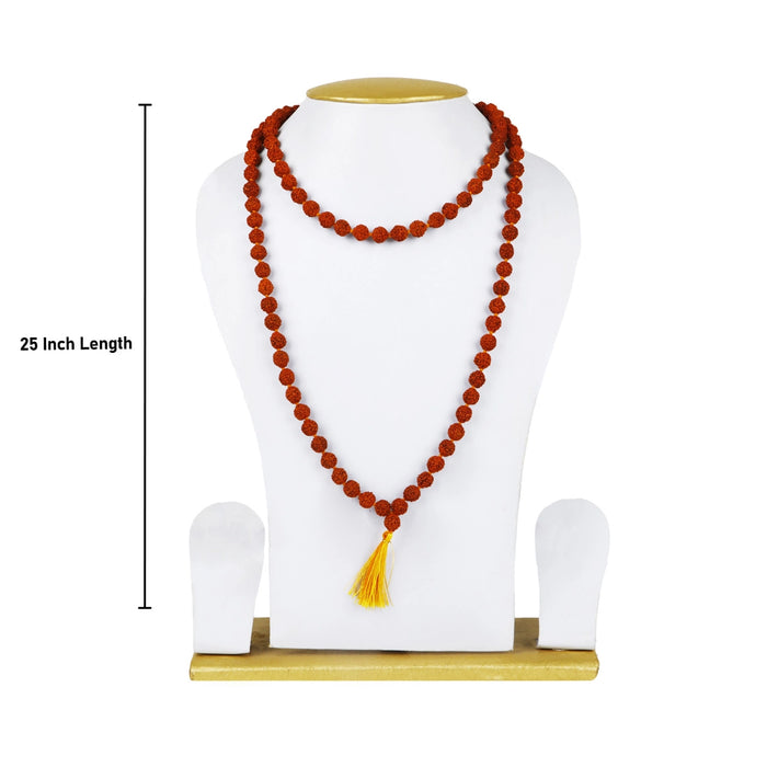 Ruthratcham Malai - 25 Inches | 10 mm Rudraksha Mala/ 108 Beads Kantha Mala for Men & Women - Rudraksha Mala, Pendant, Bracelet