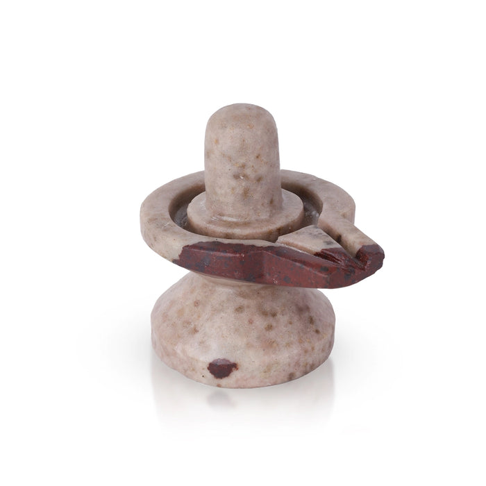 Narmadha shivling Murti - 3 x 3.25 Inches | Shiva Lingam Statue / Shivling Statue For Abhishekam & Pooja - Sphatik & Semi Precious Stone Murties