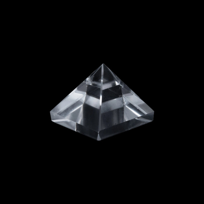 Sphatik Pyramid - 1 x 1 Inch | Spatik Stone Pyramida/ Pyramid Stone for Pooja - Maha Meru & Yantra