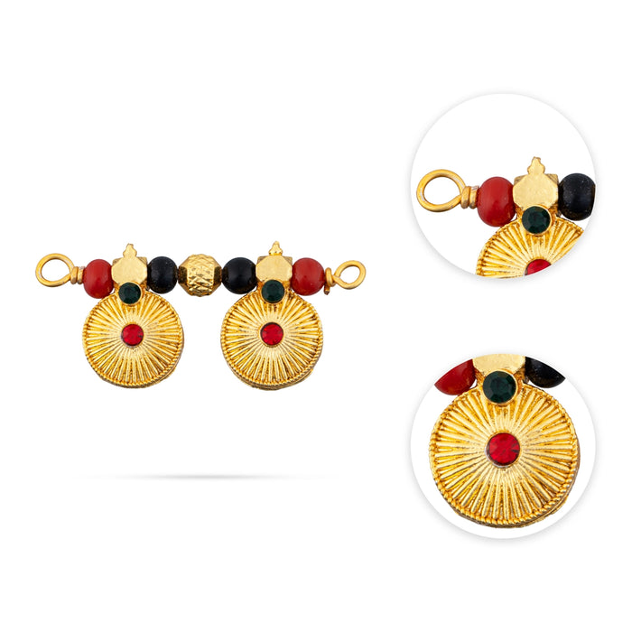 Mangal Sutra - 1.5 Inches | Thali Mangalsutra/ Stone & Beads Design Artificial Mangala Sutra for Deity - Neck & Body Accessories
