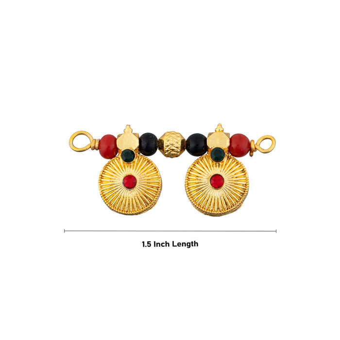 Mangal Sutra - 1.5 Inches | Thali Mangalsutra/ Stone & Beads Design Artificial Mangala Sutra for Deity - Neck & Body Accessories
