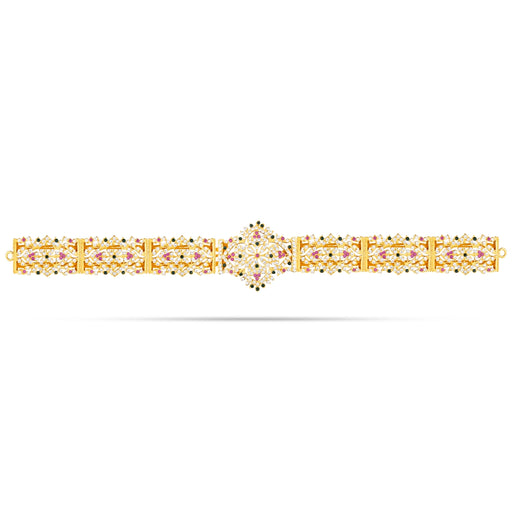 Hip Belt - 13 Inches | Waist Belt/ Stone Jewellery/ Multicolour Stone Belt for Deity - Waist & Leg Accessories