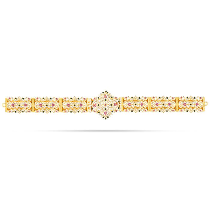 Hip Belt - 13 Inches | Waist Belt/ Stone Jewellery/ Multicolour Stone Belt for Deity - Waist & Leg Accessories