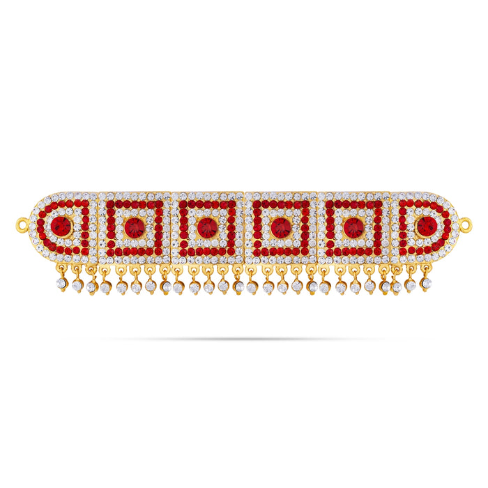 Hip Belt - 1 x 7 Inches | Multicolour Stone Waist Belt/ Stone Jewellery/ Artificial Jewelry for Deity - Waist & Leg Accessories