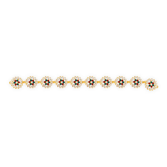 Stone Hip Belt - 12 Inches | Ottiyanam/ Waist Belt/ Jewellery for Deity Décor - Waist & Leg Accessories