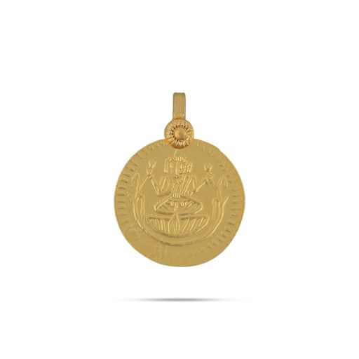 Lakshmi Pendant - 0.5 x 0.5 Inches | Laxmi Pendant/ Gold Polish Dollar/ Lakshmi Locket for Deity - Mala, Pendant