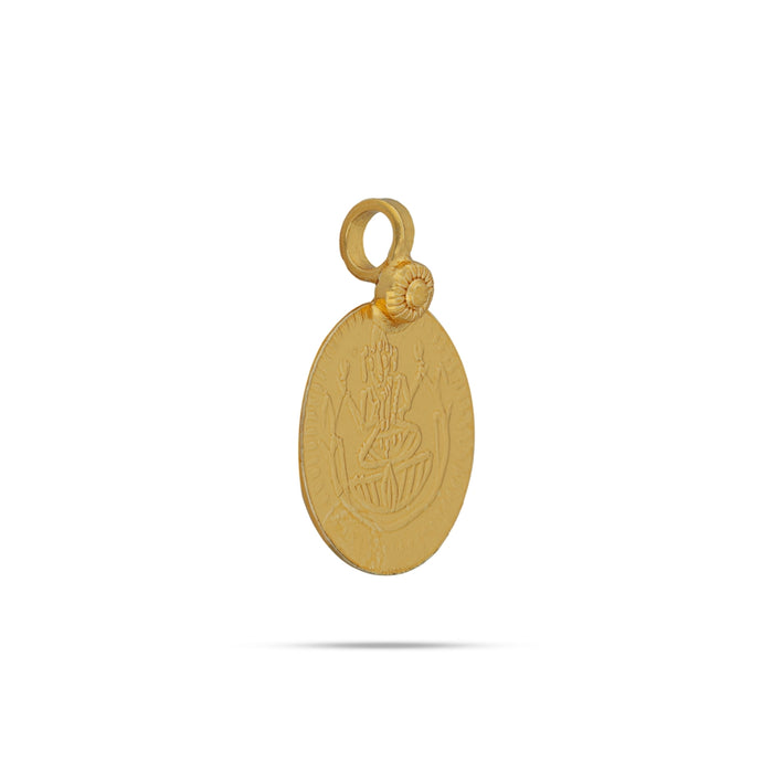 Lakshmi Pendant - 0.5 x 0.5 Inches | Laxmi Pendant/ Gold Polish Dollar/ Lakshmi Locket for Deity - Mala, Pendant