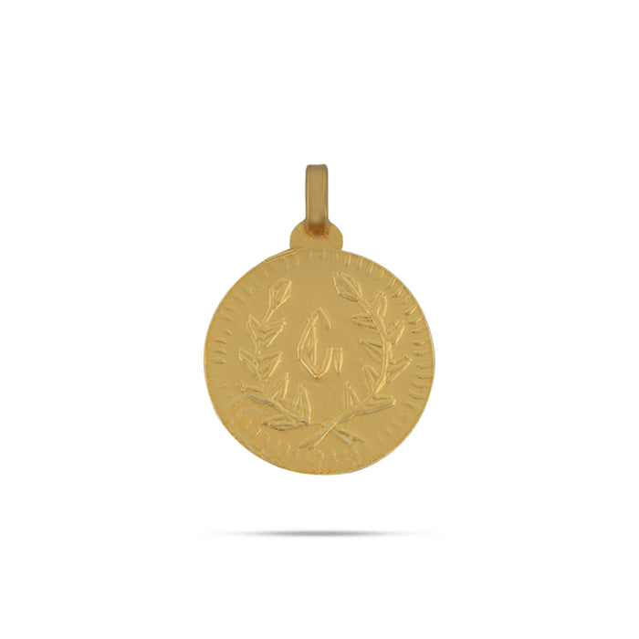 Lakshmi Pendant - 0.5 x 0.5 Inches | Laxmi Pendant/ Gold Polish Dollar/ Lakshmi Locket for Deity - Mala, Pendant
