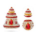 Stone Kireedam - 1.5 x 1.25 Inches | Full Mukut/ Multicolour Stone Kiritam/ Crown for Deity - Head & Face Accessories