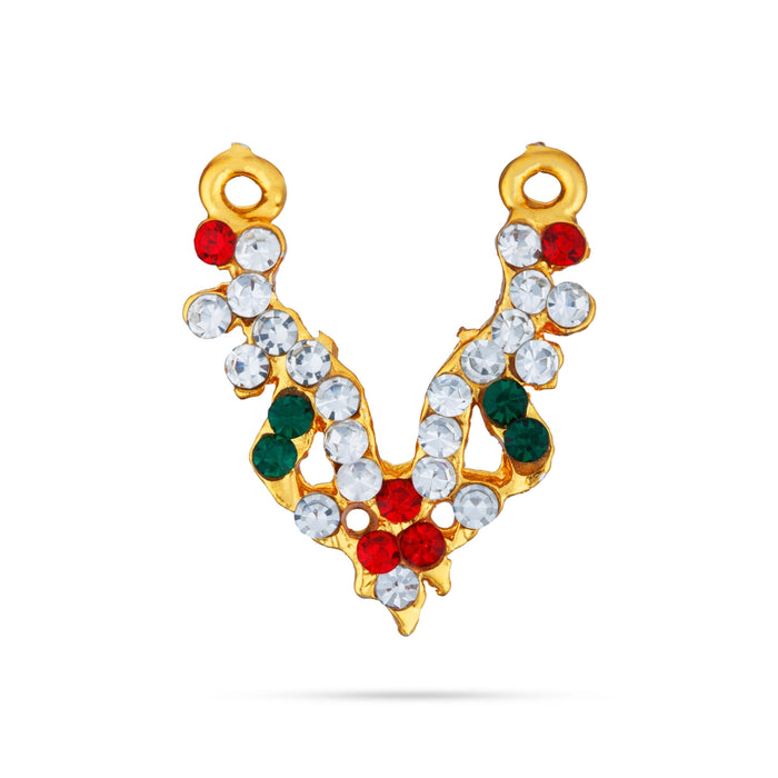 Stone Necklace - 1 Inch | Multicolour Stone Jewellery/ Stone Jewelry for Deity