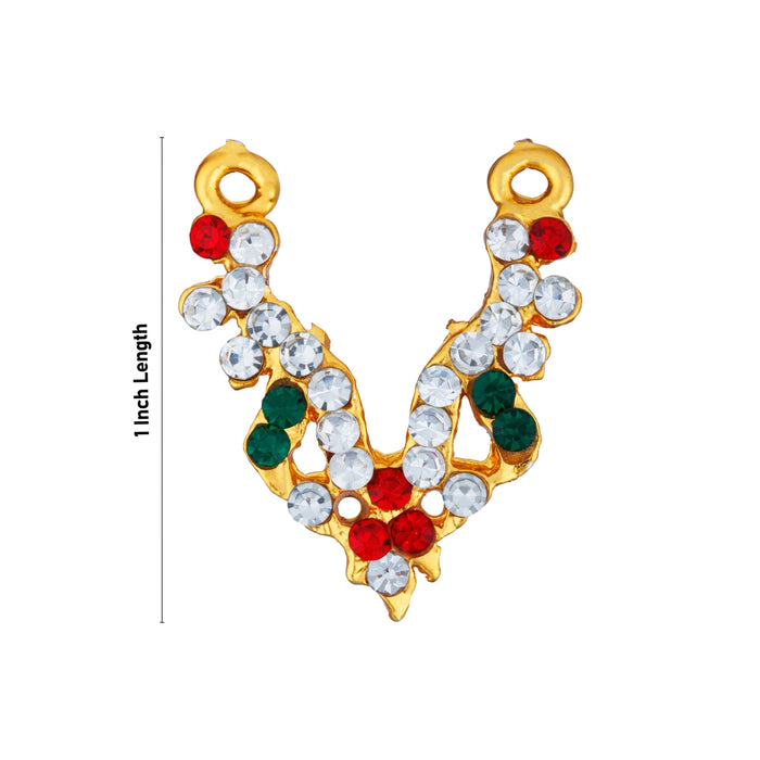 Stone Necklace - 1 Inch | Multicolour Stone Jewellery/ Stone Jewelry for Deity