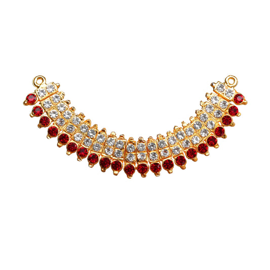 Stone Necklace - 1.5 x 2.5 Inches | Artificial Jewelry/ Multicolour Stone Jewellery for Deity - Neck & Body Accessories