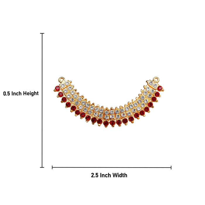 Stone Necklace - 1.5 x 2.5 Inches | Artificial Jewelry/ Multicolour Stone Jewellery for Deity - Neck & Body Accessories