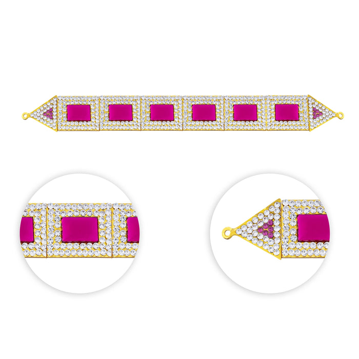 Hip Belt - 11 Inches | Stone Jewellery/ Waist Belt/ Artificial Jewelry/ Stone Belt For Deity - Waist & Leg Accessories