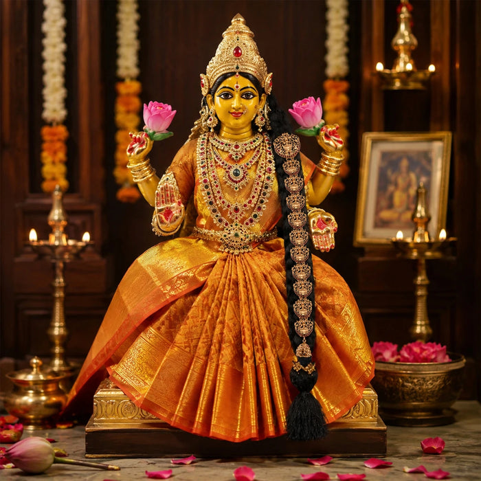 Jadai - 20 Inches | Lakshmi Design Hair Ornament / Traditional Bridal Jadai Amman Alangaram/ Assorted