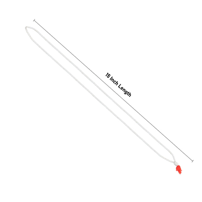 Tulasi Mala - 15 Inches | Small Beads Tulsi Kanthi Mala/ Thulasi Malai/ Tulasi Japa Mala for Men & Women - Tulsi Mala, Pendant, Bracelet