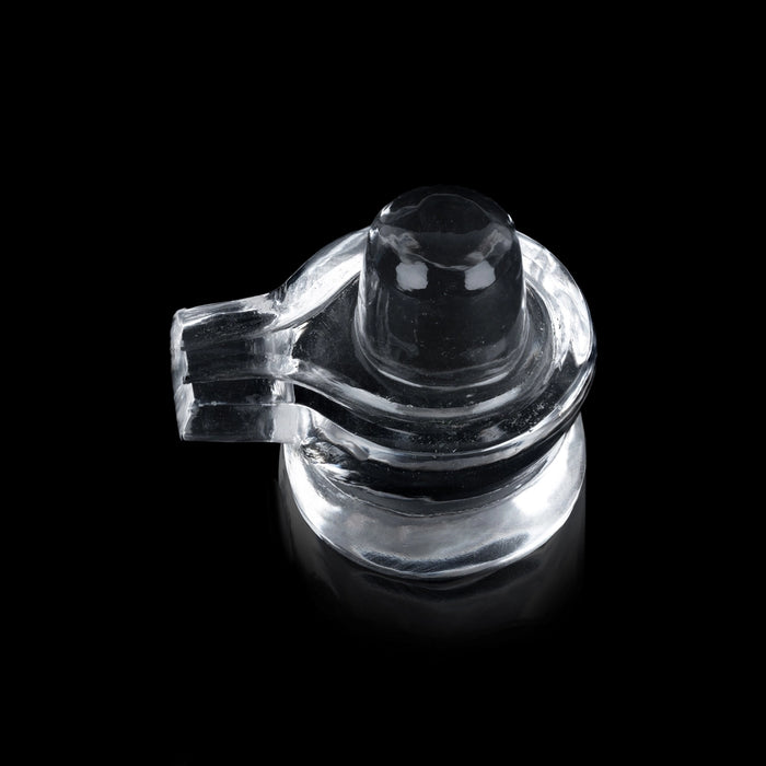 Spatik Lingam - 1.75 x 1.75 Inches | Spatika Shiva Lingam/ Spatika Shivling For Pooja And Worship