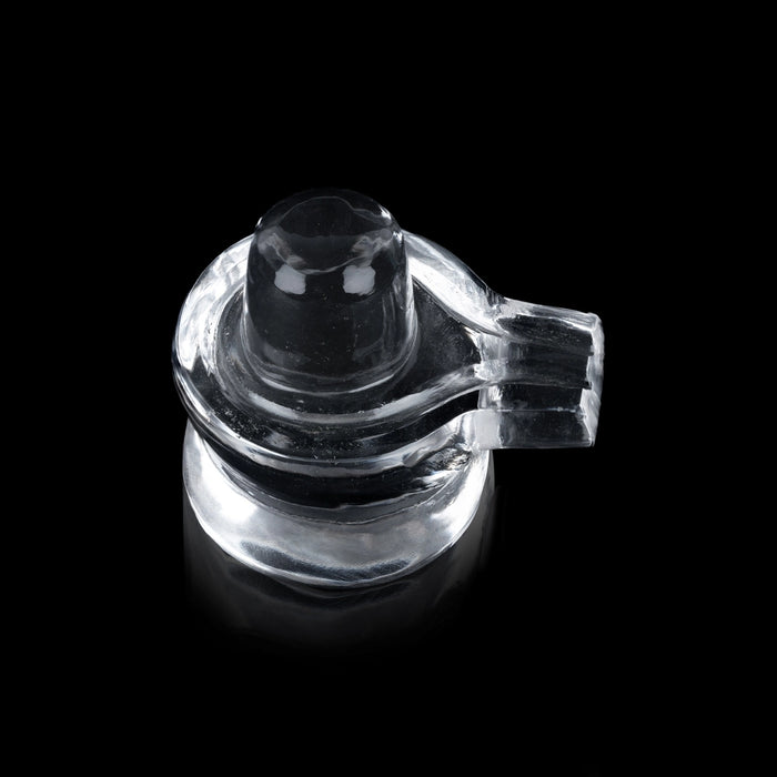 Spatik Lingam - 1.75 x 1.75 Inches | Spatika Shiva Lingam/ Spatika Shivling For Pooja And Worship