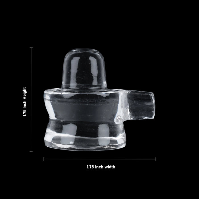 Spatik Lingam - 1.75 x 1.75 Inches | Spatika Shiva Lingam/ Spatika Shivling For Pooja And Worship