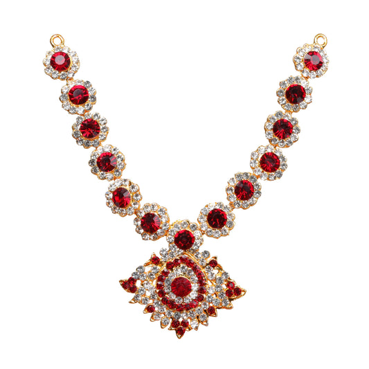 Stone Necklace - 5 Inches | Multicolour Stone/ Stone Jewellery for Deity - Neck & Body Accessories