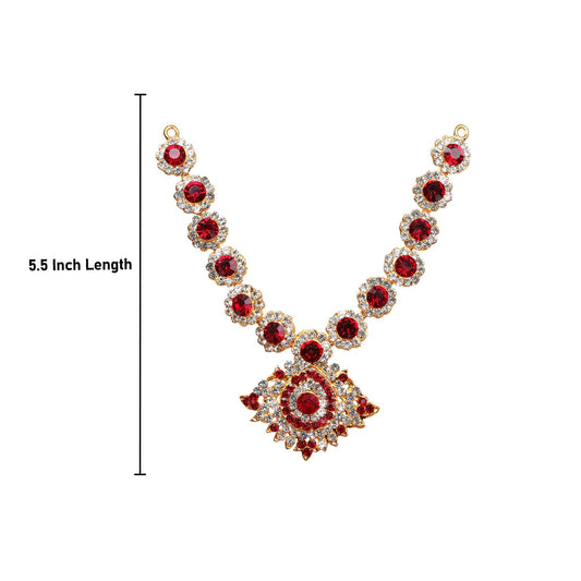 Stone Necklace - 5 Inches | Multicolour Stone/ Stone Jewellery for Deity - Neck & Body Accessories