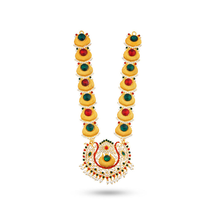 Stone Necklace - 11 Inches | Multicolour Stone/ Stone Jewellery for Deity