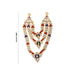 Stone Necklace - 4.5 Inches | 3 Line Multicolour Stone Jewelry/ Deity Necklace/ Jewellery for Deity - Neck & Body Accessories