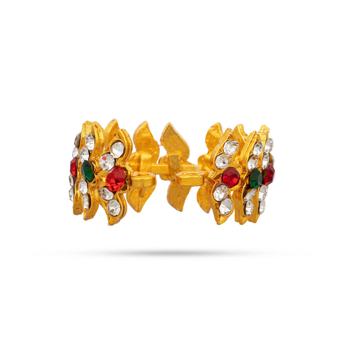 Stone Bangles Pair - 1.5 x 1.5 Inches | Artificial Jewellery/ Multicolour Stone Jewellery for Deity