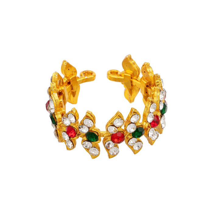 Stone Bangles Pair - 1.5 x 1.5 Inches | Artificial Jewellery/ Multicolour Stone Jewellery for Deity