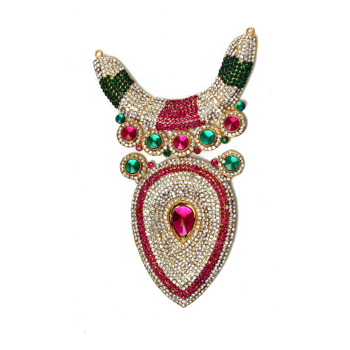 Stone Haram - 15 Inches | Multicolour Stone Jewellery / Artificial Jewelry For Deity - Neck & Body Accessories