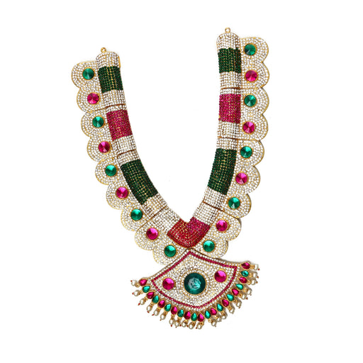 Stone Haram - 15 Inches | Multicolour Stone Jewellery / Artificial Jewelry For Deity - Neck & Body Accessories