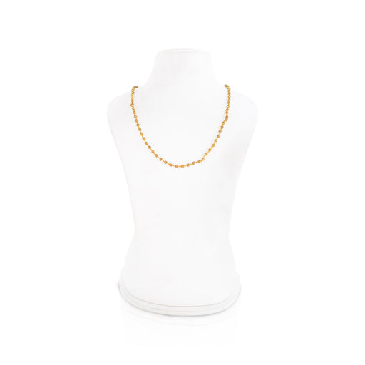 White Tulasi Mala - 11.75 Inches | Artificial Jewelry / Beads Mala / Gold Polish Jewellery for Women - Tulsi Mala, Pendant, Bracelet