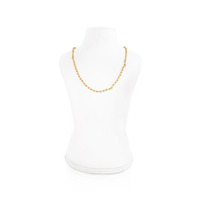 White Tulasi Mala - 11.75 Inches | Artificial Jewelry / Beads Mala / Gold Polish Jewellery for Women - Tulsi Mala, Pendant, Bracelet