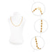 White Tulasi Mala - 11.75 Inches | Artificial Jewelry / Beads Mala / Gold Polish Jewellery for Women - Tulsi Mala, Pendant, Bracelet