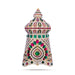 Half Stone Crown - 9 x 5 Inches | Multicolour Stone Kireedam/ Stone Mukut/ Stone Kiridam for Deity - Head & Face Accessories