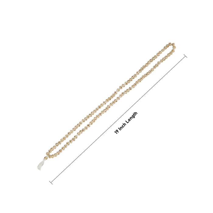 Tulasi Mala With Thread Knot - 19 Inches | 7 mm/ 108 Beads Tulsi Kanthi Mala/ Thulasi Malai for Meditation