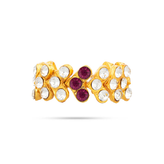 Stone Bangles Pair - 1.5 x 1.75 Inches | Multicolour Stone Jewellery/ Artificial Jewellery for Deity - Neck & Body Accessories