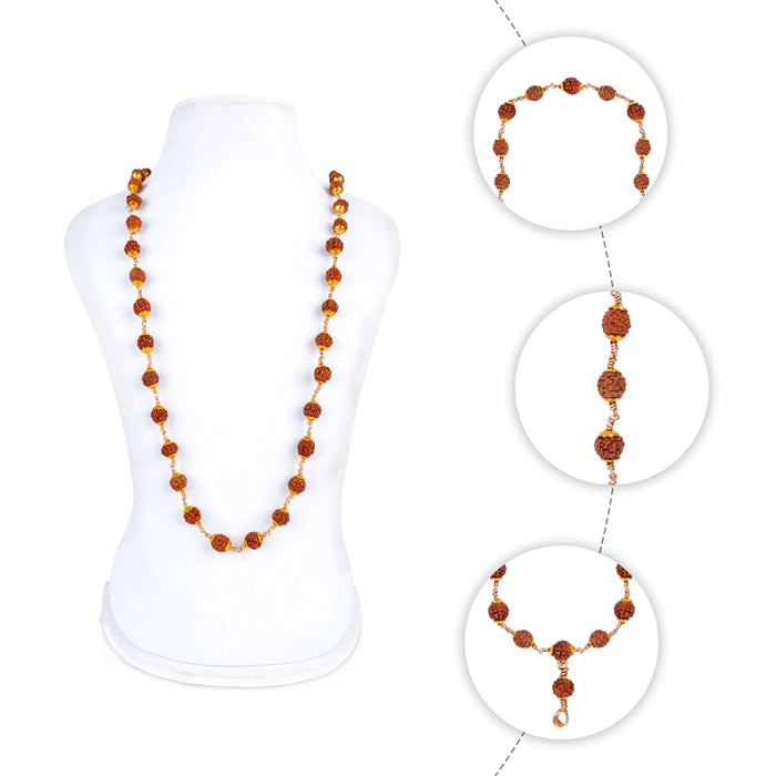 Rudraksha Mala - 45 Inches | 10 mm / 108 Beads / Ruthratcham Malai / Japa Mala / Rudraksha Mala for Meditation