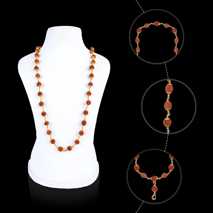 Rudraksha Mala - 45 Inches | 10 mm / 108 Beads / Ruthratcham Malai / Japa Mala / Rudraksha Mala for Meditation