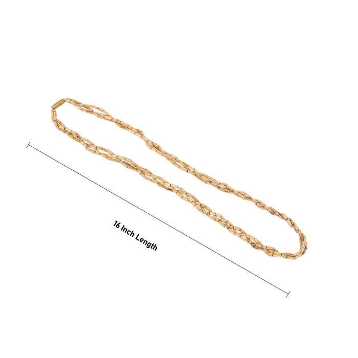 Tulasi Mala - 16 Inches | 3 Line / Tulsi Kanthi Mala / Thulsi Mala / Thulasi Malai For Japa - Tulsi Mala, Pendant, Bracelet