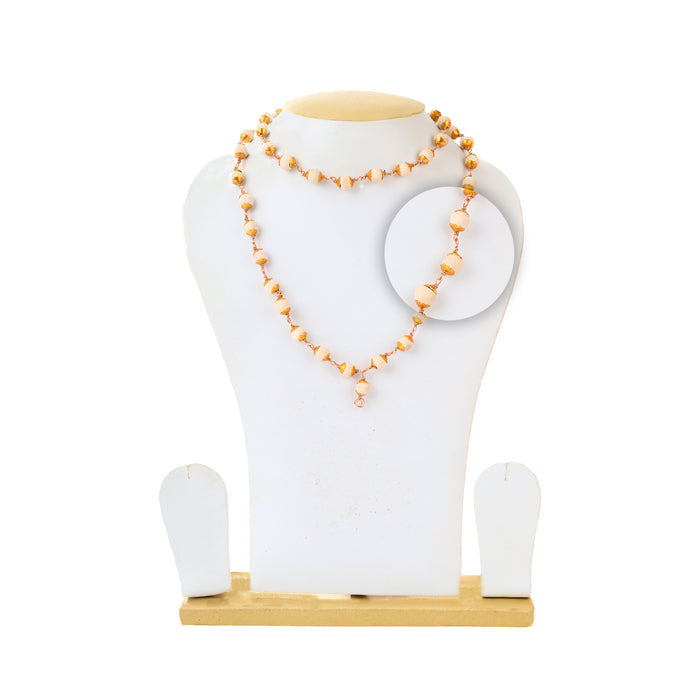 Tulasi Mala  - 16.5  Inches |  White Tulsi Mala/ Thulsi Mala/ Thulasi Mala for Men & Women - Tulsi Mala, Pendant, Bracelet