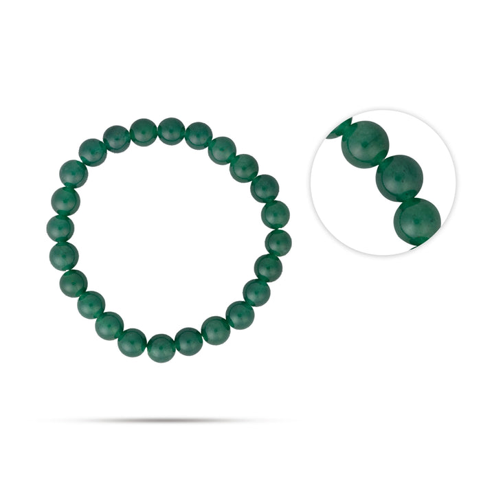 Jade Bracelet - 2.5 inches | Semi Precious Bracelet / Beaded Bracelet for Men & Women - Bracelet